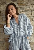 Nonni Gingham Nero Blouse Denim